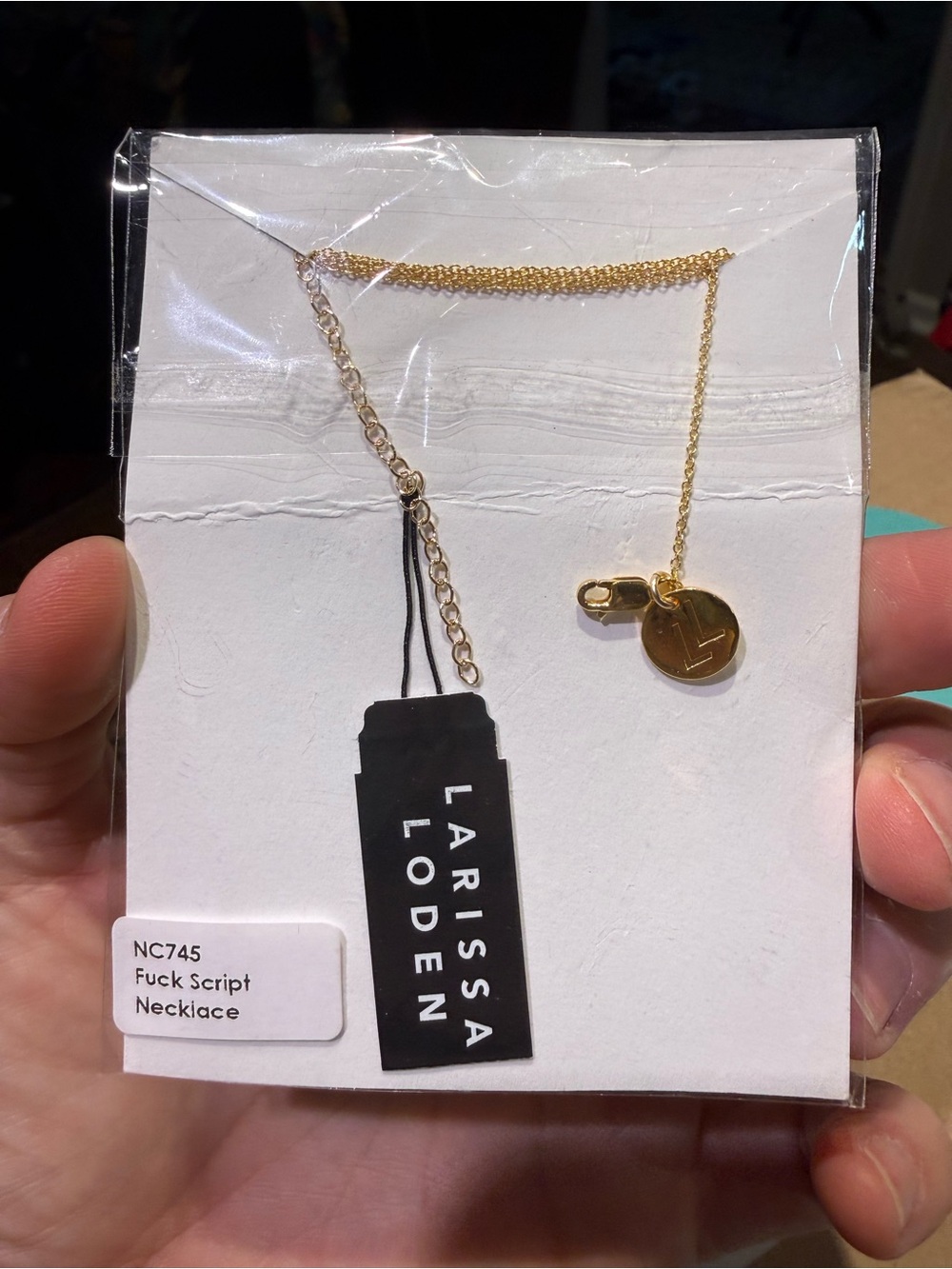 NEW - Larissa Loden F*CK SCRIPT NECKLACE - Picture 8 of 8